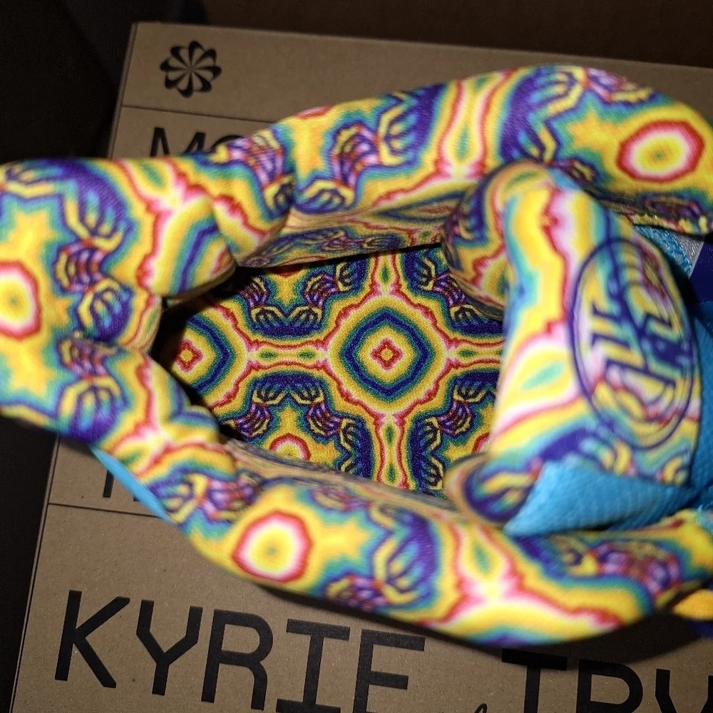Nike Kyrie 8 GO SE (GS) Baltic Blue/ Multi-Color new with the box with no flaws.